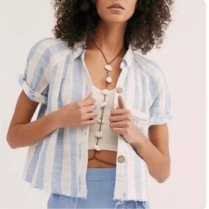 Free People – Away at Sea Striped Top Size XSmall​​